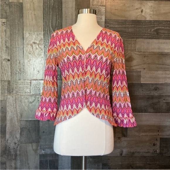 Doncaster open cardigan size 4 festival boho rainbow ruffle Barbie wanderlust - Picture 11 of 11
